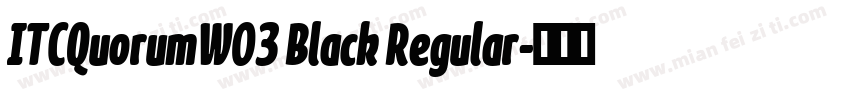 ITCQuorumW03 Black Regular字体转换